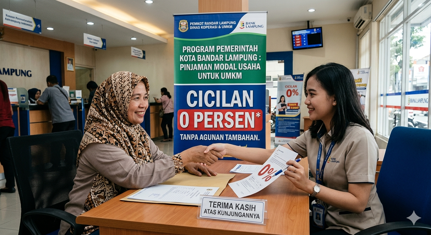 Pemkot Bandar Lampung Luncurkan Pinjaman Modal Tanpa Bunga untuk UMKM