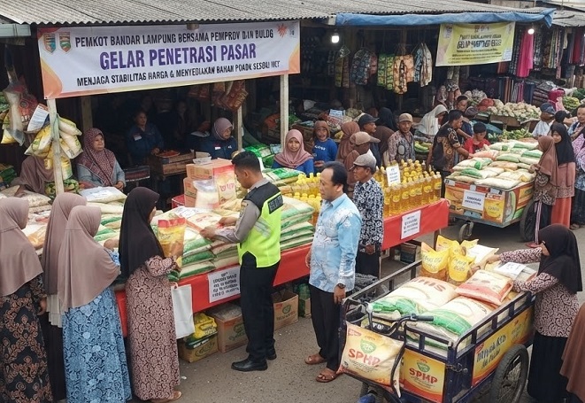 Pemkot Bandar Lampung, Pemprov dan Bulog Gelar Penetrasi Pasar